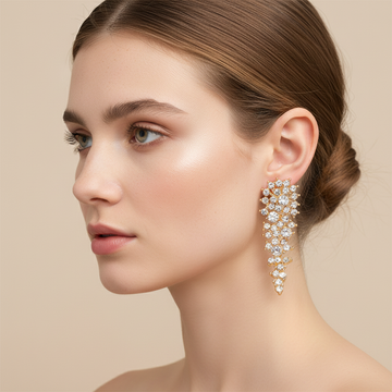 Eloise – Pendientes de clip z rhinestone bez przekłucia