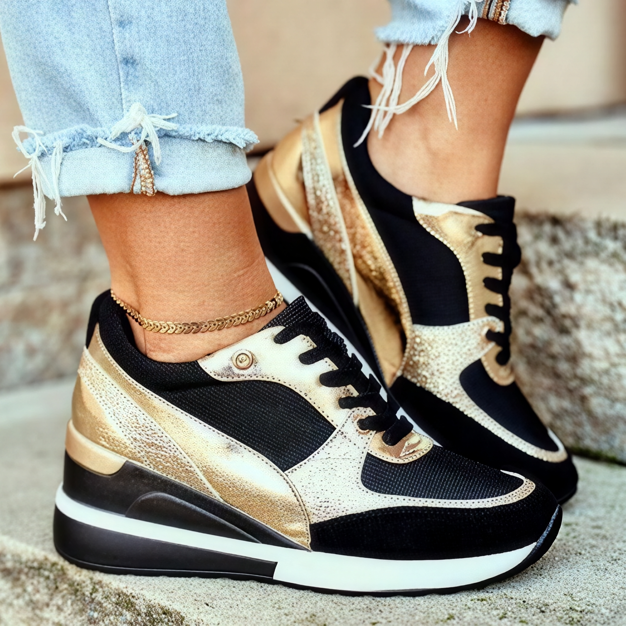 Maya - Sneakersy z sznurówkami